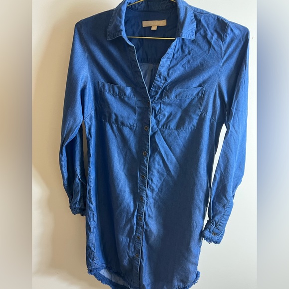 Dark Jean Long Sleeve Dress - Picture 2 of 5